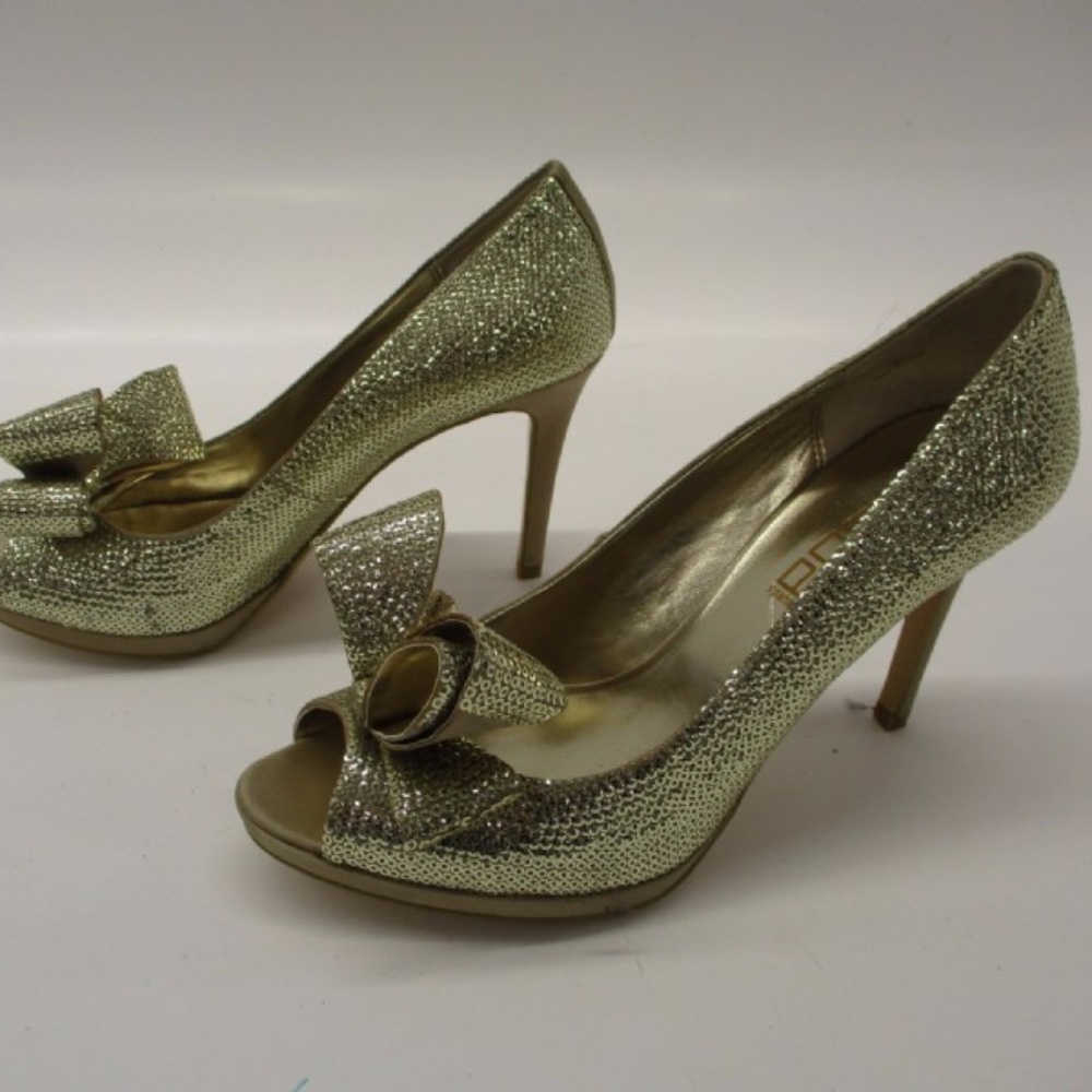 Moda Spana Sequin Peep Toe Shoes Womens Size 8